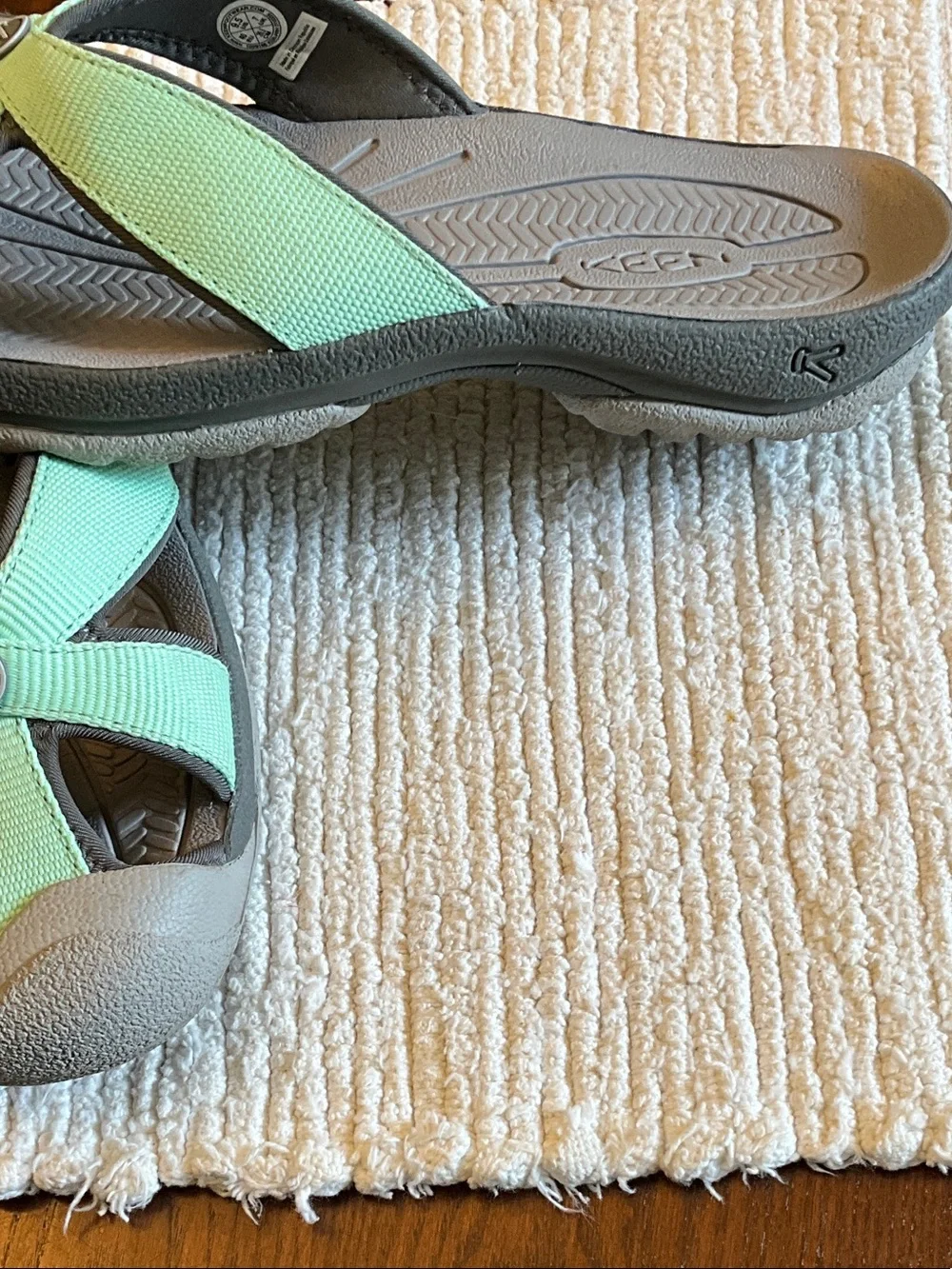 Keen Mint Green Crisscross Slip-On Sandals